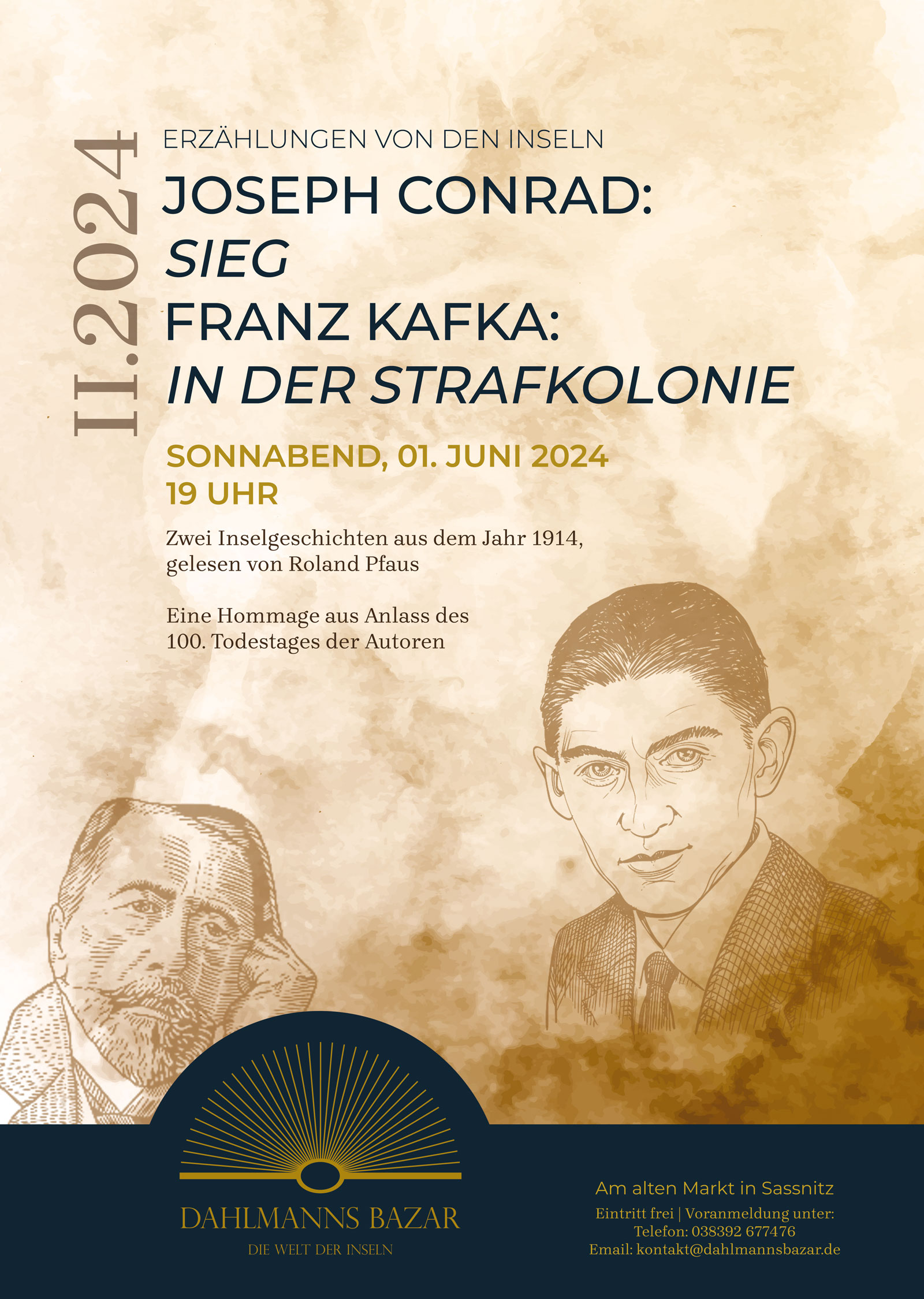 Joseph Conrad: "Sieg" – Franz Kafka: "In der Strafkolonie". Zwei Inselgeschichten aus dem Jahr 1914